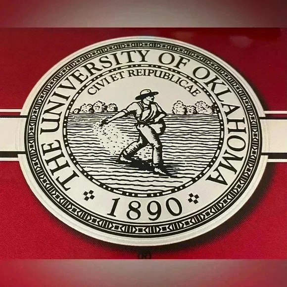 The University of Oklahoma 13.75 x 16.75 Mirrored Seal framed picture - Picture 2 of 7